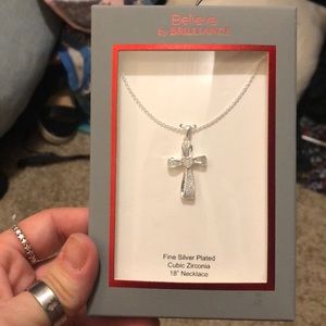 Believe by Brilliance cross necklace